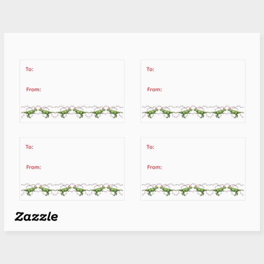 Holiday Dinosaurs Holiday Sticker (Vel)