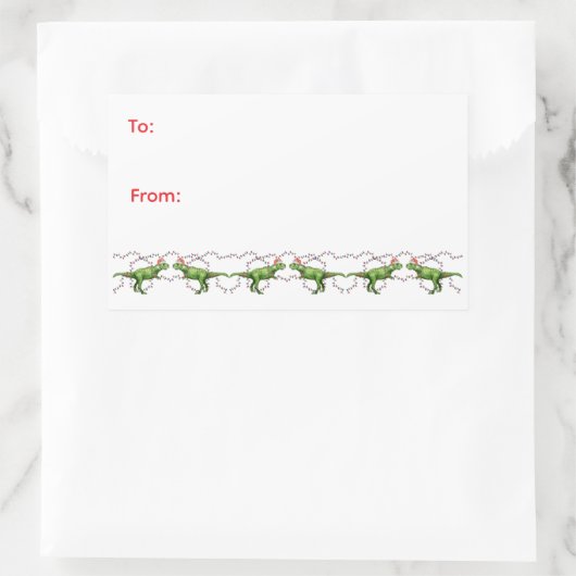 Holiday Dinosaurs Holiday Sticker (Tas)