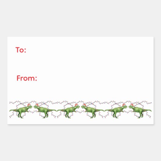 Holiday Dinosaurs Holiday Sticker (Voorkant)