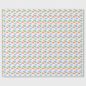 Holiday Dinosaurs Wrapping Paper Cadeaupapier (Vlak)
