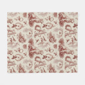 Holiday Dog Blanket Golden Retriever Letter A Fleece Deken (Voorkant (Horizontaal))