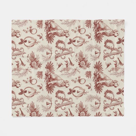 Holiday Dog Blanket Golden Retriever Letter A Fleece Deken (Voorkant (Horizontaal))