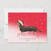 Holiday Dog Dachshund Gold Red Seizoensgebonden gr (Voorkant)