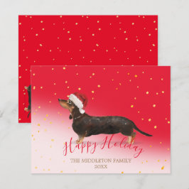 Holiday Dog Dachshund Gold Red Seizoensgebonden gr