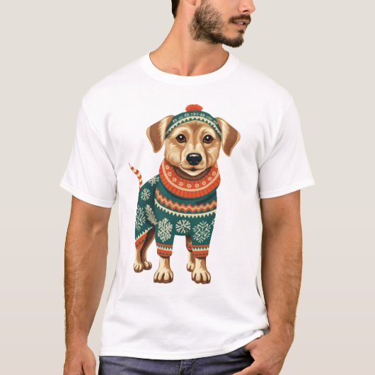 Holiday Dog Delight Design T-shirt (Voorkant)