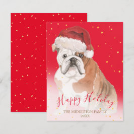 Holiday Dog Gold Red Seizoensgebonden groet