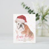 Holiday Dog Gold Seasonal Greeting (Staand voorkant)