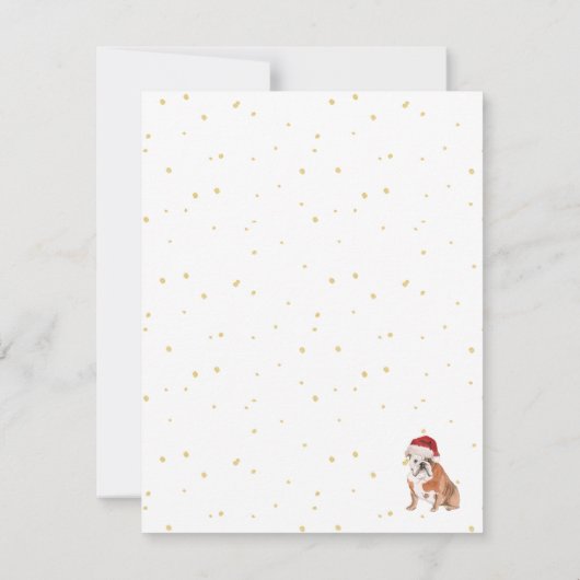 Holiday Dog Gold Seasonal Greeting (Achterkant)