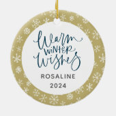 Holiday Dog of Cat 1 Photo Pet Keramisch Ornament (Achterkant)