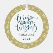 Holiday Dog of Cat 1 Photo Pet Metalen Ornament (Achterkant)