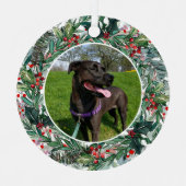 Holiday Dog of Cat 1 Photo Pet Metalen Ornament (Voorkant)