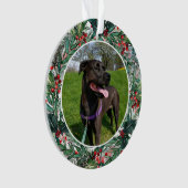 Holiday Dog of Cat One Photo Pet Ornament (voorkant)