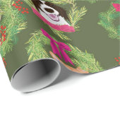 Holiday Dog Wreaths in Green Cadeaupapier (Rol Hoek)