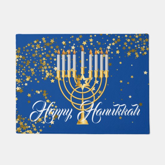 Holiday Doormat-Happy Hanukkah Deurmat (Voorkant)