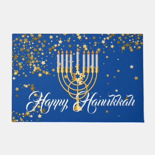 Holiday Doormat-Happy Hanukkah Deurmat (Voorkant)