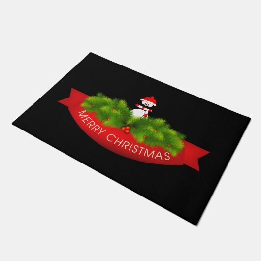Holiday Doormat-Kerstmis Penguin Deurmat (Schuin)