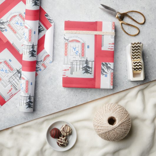 Holiday Doorway Red Cadeaupapier (Crafts)