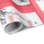 Holiday Doorway Red Cadeaupapier (Rol Hoek)