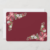 Holiday Drink Santa Hat Branches Christmas  Kaart (Achterkant)