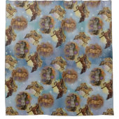 Holiday Drocatcher Western Horses Pattern Douchegordijn (Voorkant)