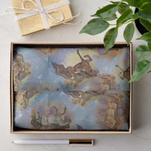 Holiday Drocatcher Westerne Paarden gevild Tissuepapier (Geschenk)