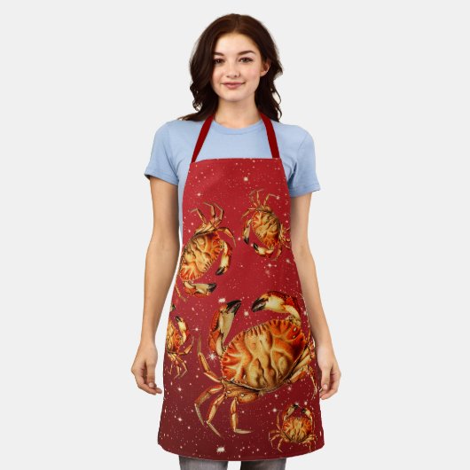 Holiday Dungeness Crabs Schort (Gedragen)