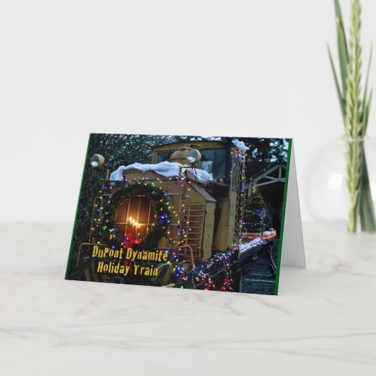 Holiday Dynamite Train-card Feestdagen Kaart (Voorkant)