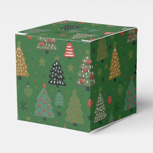 Holiday Echoes-Green Favor Box Bedankdoosjes (Voorkant Zijde)