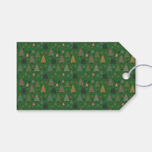 Holiday Echoes-Groen Cadeaulabel (Voorkant (Horizontaal))