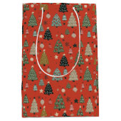 Holiday Echoes-Red Gift Bag Medium Cadeauzakje (Voorkant)