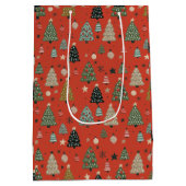 Holiday Echoes-Red Gift Bag Medium Cadeauzakje (Achterkant)