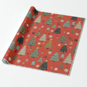Holiday Echoes-Red Wrapping Paper Cadeaupapier (Uitgerold)