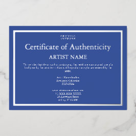 Holiday Edition Folie Certificaat van echtheid Folie Feestdagenkaart