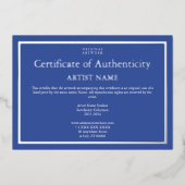 Holiday Edition Folie Certificaat van echtheid Folie Feestdagenkaart (Voorkant)