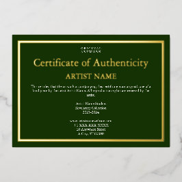 Holiday Edition Folie Certificaat van echtheid Folie Feestdagenkaart