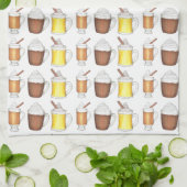 Holiday Egg Nog Cacao Buttered Rum Kerstmis eten Theedoek (Gevouwen)