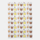 Holiday Egg Nog Cacao Buttered Rum Kerstmis eten Theedoek (Verticaal)