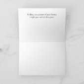 Holiday Elegance – Black & White Ornament Card Bedankkaart (Binnen)