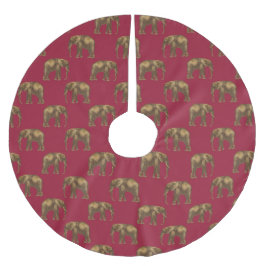 Holiday Elegant Gold Red Animal Elephant Kerstboom Rok