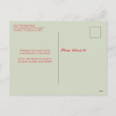 Holiday Elegant Green Snowflake Classic 1 Foto Feestdagenkaart (Achterkant)