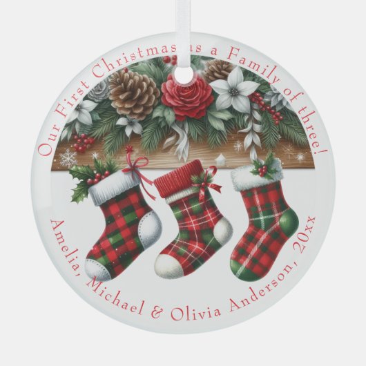 Holiday Elegant Soft Christmas Party Glas Ornament (Voorkant)