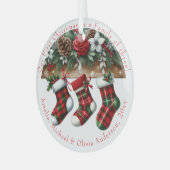 Holiday Elegant Soft Christmas Party Glas Ornament (Voorkant links)