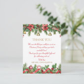 Holiday Elegant Soft Merry Christmas Party Bedankkaart (Staand voorkant)