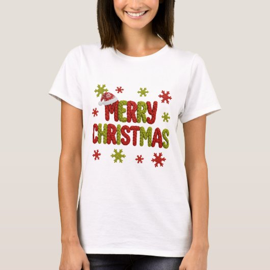 Holiday Elegant Soft Merry Christmas Party T-shirt (Voorkant)