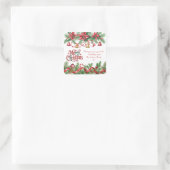 Holiday Elegant Soft Merry Christmas Party Vierkante Sticker (Tas)