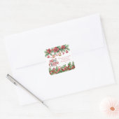 Holiday Elegant Soft Merry Christmas Party Vierkante Sticker (Envelop)