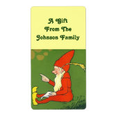 Holiday Elf Gift Giving labels Kerstlabels (Voorkant)