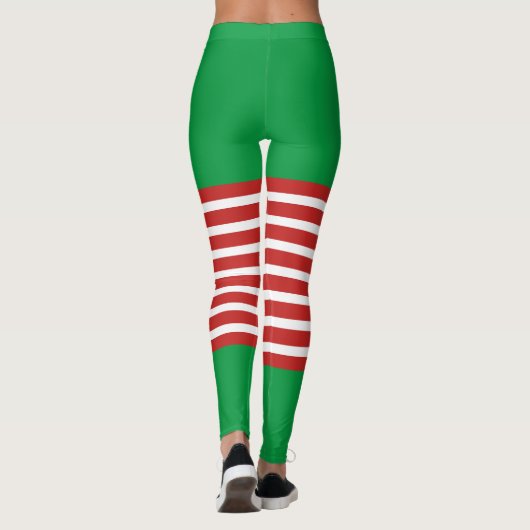 Holiday Elf Leggings Candy Cane Kerstmis (Achterkant)