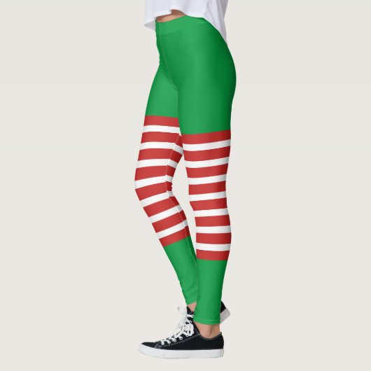 Holiday Elf Leggings Candy Cane Kerstmis (Links)