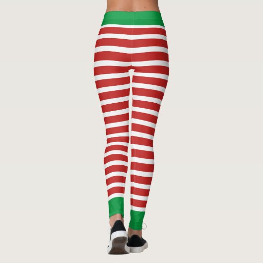 Holiday Elf Leggings Candy Cane Kerstmis (Achterkant)
